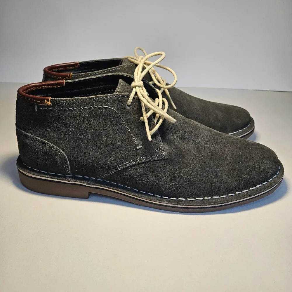 Kenneth Cole Reaction Desert Wind Mens 10.5 Gray‎ Suede Chukka Boots